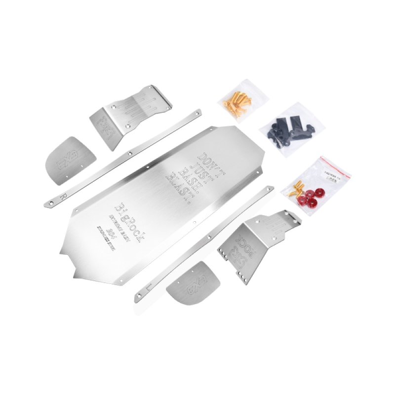 ARRMA BIG ROCK 6S BLX MONSTER TRUCK Stainless Steel Chassis Protection Plate(full set Of Cutting + Laser Engraving) - GPM MBRZSP1B