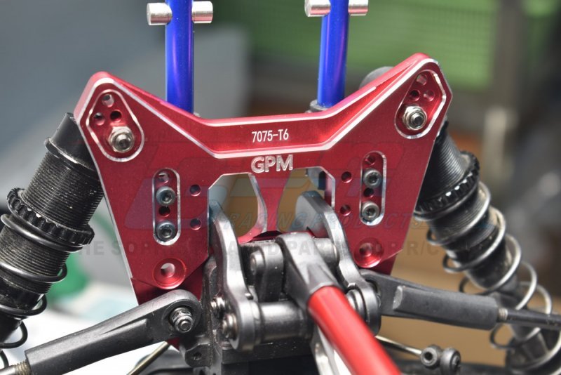 GPM Aluminium Hintere Dämpferplatte Für Tamiya TT02B – 1 Stück, Schwarz