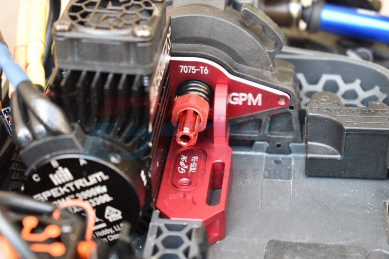 GPM Aluminium 7075-T6 Dämpfersteher hinten rot GPM TRX SLEDGE