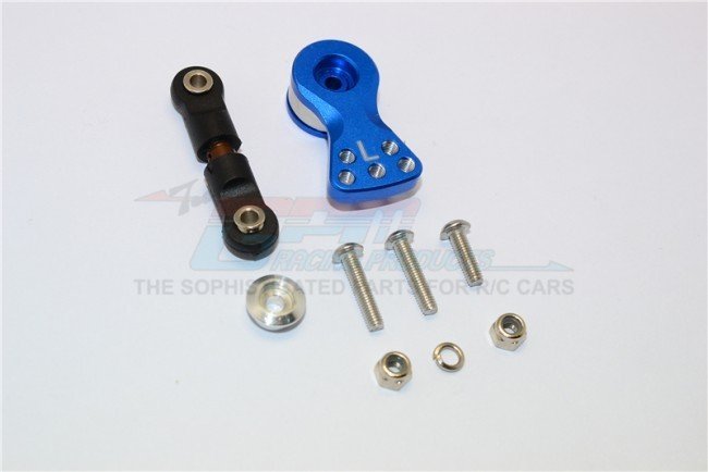 GPM 6PC Aluminum Servo Horn & Spring Steel Tie Rod Set For TRAXXAS Rustler 4X4 VXL & Slash 4X4