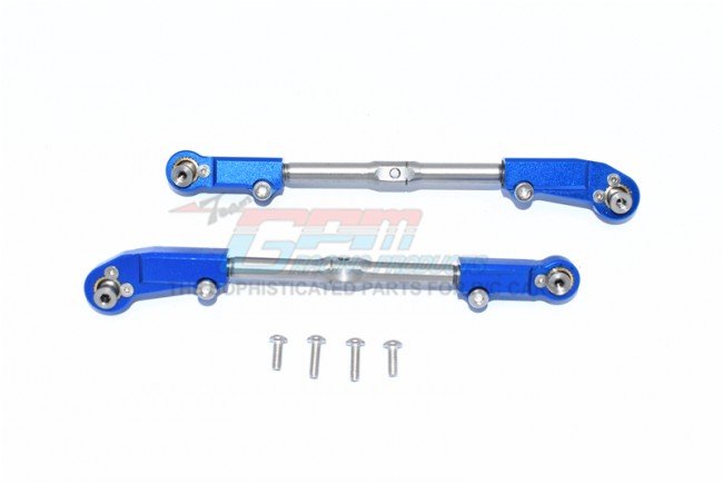 ARRMA KRATON 6S BLX Monster Truck Aluminum+Stainless Steel Adjustable Front Steering Tie Rod - 6pc set - GPM MAK162S