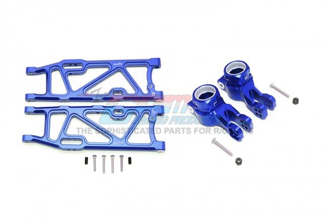 Notorious 6S BLX Kraton Outcast GPM Racing Aluminum Rear Lower Arms Blue