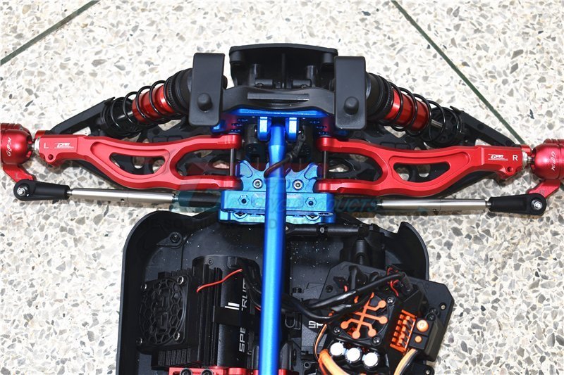 2Pc Set Orange GPM Arrma 1:5 KRATON 8S BLX 1:5 Outcast 8S BLX Upgrade Parts Aluminum Rear Thickened Spring Dampers 187mm 