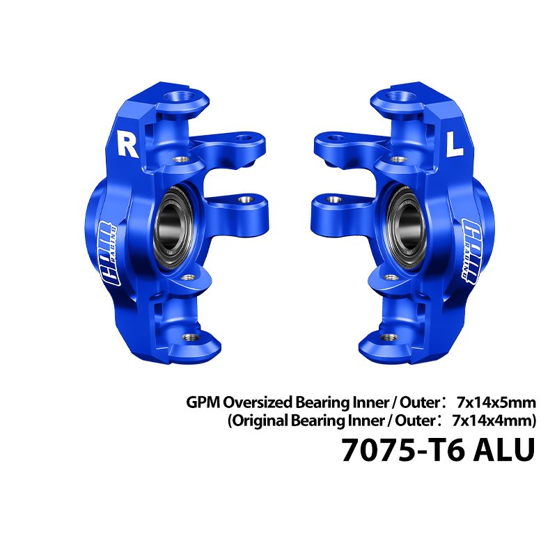 ARRMA MINI KRATON 3S 7075-T6 Alloy Front Hub / Steering Blocks(larger Bearings) - GPM MAKM021