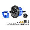 ARRMA MINI KRATON 3S (No Diffs Oil) 20crmnti Steel + 7075 Alloy Complete Center Differential 38T 0.8 Mod & Motor Plate & Pinion Gear 15T - GPM MAKM1538S