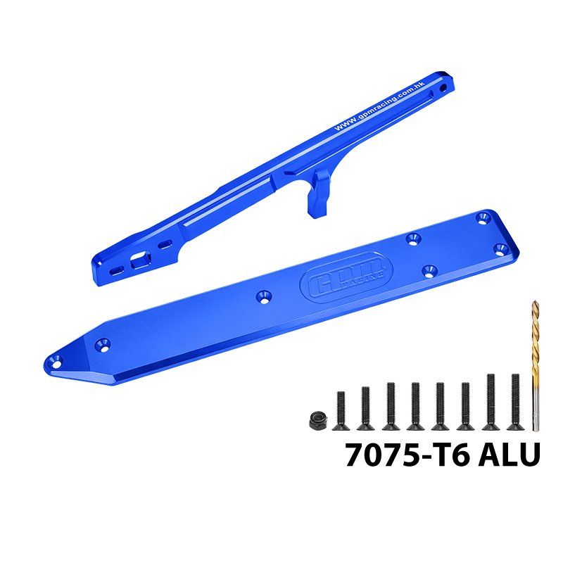 ARRMA TALION 6S EXB 7075 Alloy Rear Brace And Rear Chassis Skid Plate Brace 6mm - GPM MTV616330R