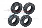 AXIAL 4WD SCX24 DEADBOLT 1.33 Inch Adhesive Crawler Rubber Tires 58mm X 24mm With Foam Inserts - GPM TRX4MZSP26B
