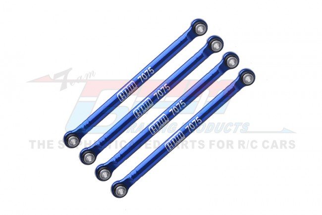 AXIAL AX24 XC-1 ROCK CRAWLER BRUSHED Aluminum 7075-T6 Front & Rear Lower Chassis Links Parts - GPM AX24014FR
