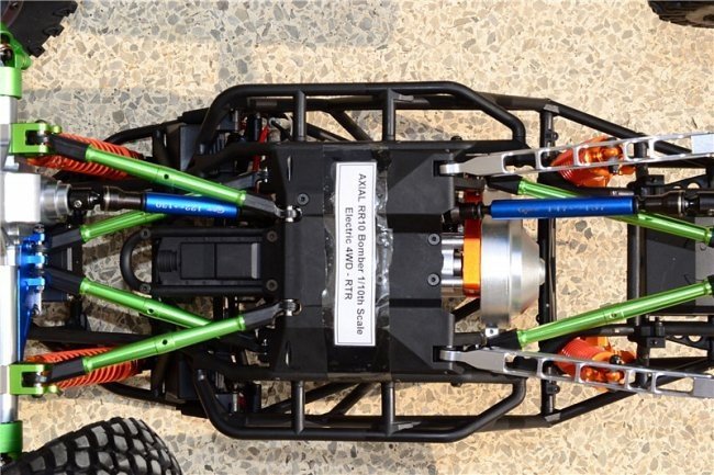 Axial RR10 Bomber Aluminum Front & Rear Link Upgrade Kit - 6-Piece Set (Green) - View #5