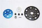 Axial Racing SCX10 Steel #45 Spur Gear 48 Pitch 87T + Aluminium Spur Gear Adapter - 1set (For SCX10, Wraith) - GPM SSCX1587T Axial Racing SCX10 Steel #45 Spur Gear 48 Pitch 87T + Aluminium Spur Gear Adapter - 1set (For SCX10, Wraith) - GPM SSCX1587T