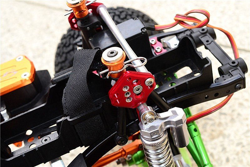 GPM Aluminium Dämpferhalter Für Axial SCX10 - Verstellbar, Mehrfache Bohrungen - 1 Paar In Blau
