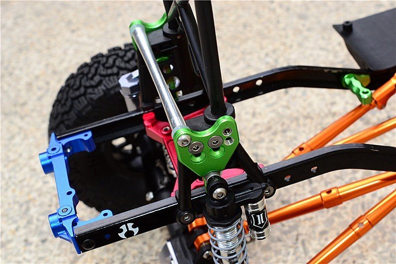 FLYXM 1/10 Aluminum Front & Rear Shock Towers For Axial SCX10 II 90046 RC Crawler – Electric Buggy Upgrade