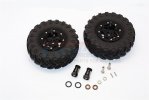 AXIAL Racing SCX10 II 1.9 Inch Rubber Tires With Aluminium 6 Poles Wheels & 23mm Hex Adapters - 1pr set - GPM SCX1906H23
