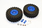 AXIAL Racing SCX10 II 2.2 Inch Rubber Tires With Aluminium Beadlock Weighted Wheels & 25mm Hex Adapters - 1pr set - GPM SCX2206H25