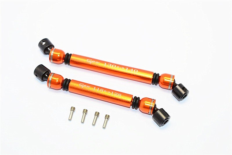 AXIAL Racing SCX10 II Aluminium Front+Rear Center Shaft With Steel Joint (S:118mm-128mm, L:130mm-140mm) - 1set - GPM SCX27037A