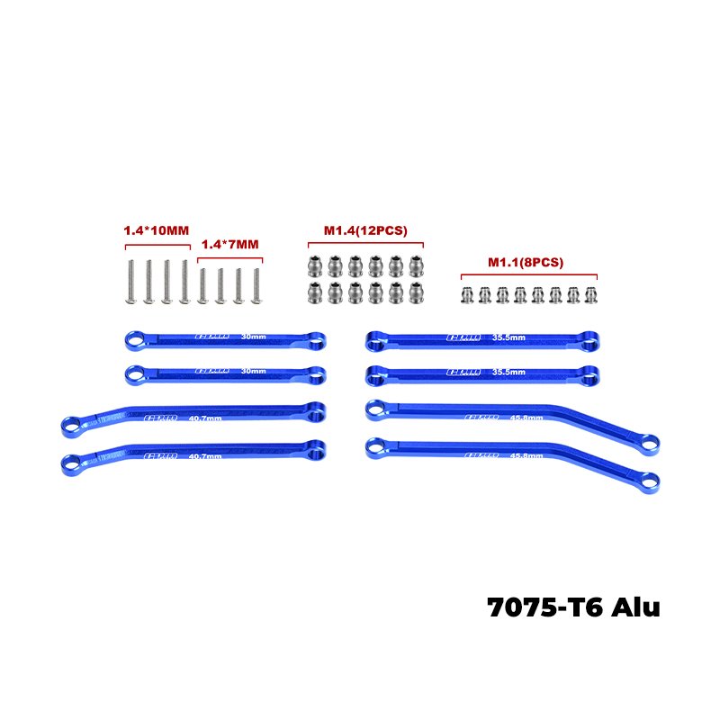 GPM SCX30/160 7075-T6 Precision CNC Link Set for 1/30 SCX30