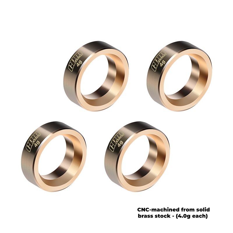 AXIAL SCX30 FORD BRONCO 4X4 RTR BRUSHED ROCK CRAWLER 4pcs Brass Wheel (4G) - GPM SCX30/COW