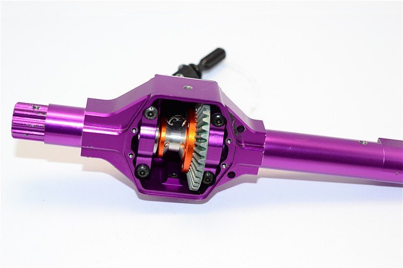 Supporto Batteria In Alluminio Arancione Per Axial SMT10 Grave Digger (AX90055) - GPM Racing - 2