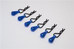 Body Clips + Aluminium Mount For 1/5 To 1/8 Models - 6pcs set - GPM BCM003L Body Clips + Aluminium Mount For 1/5 To 1/8 Models - 6pcs set - GPM BCM003L