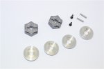 Aluminium Hex Adapter From 12mm Convert To 17mm With 7mm Thickness - 2pcs set - GPM ADT1217/7MM