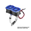 7075-T6 Alloy+316 Stainless Steel Dual 40x28mm Cooling Fan Ajustable For 56-70 Series Motor - GPM GPM5276FANB2