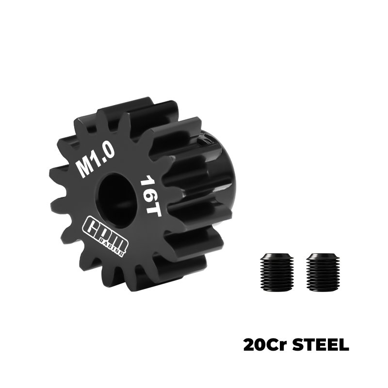 20CR Steel Motor Gear 16T (Module:1.0mm,Motor Tooth Diameter:5.0mm,Round Hole) - GPM MG5016TS