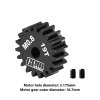 40CR Steel Motor Gear 19T (32 Pitch,Module: 0.8mm,Motor Tooth Diameter: 3.175mm) - GPM MG319T/0.8M
