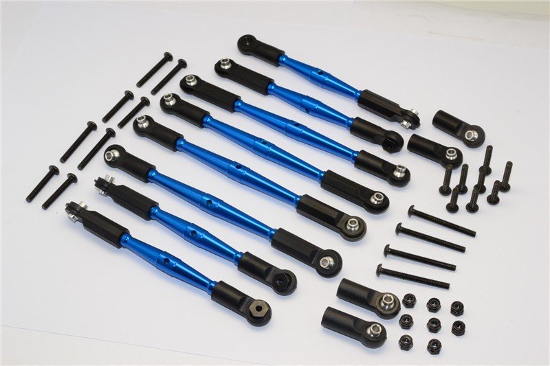 8Pcs Set Black Gmade Crawler R1 Rock Buggy Tuning Teile Aluminium 5mm Anti-Thread Tie Rod for Setting 300mm-323mm Wheelbase 