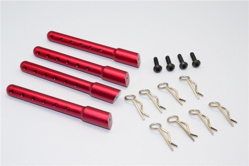 Gmade 1/10 R1 Rock Buggy Aluminium Front+Rear Body Post With Clips - 1set - GPM GM201FR