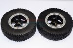 HPI Bullet 3.0 Mt And St (Nitro Engines) Rubber Front Tires With Nylon Rims Frame & Alloy 5 Star Beadlock Rims & 12x9mm Drive Adapters - 1pr set - GPM BMT0503F+889