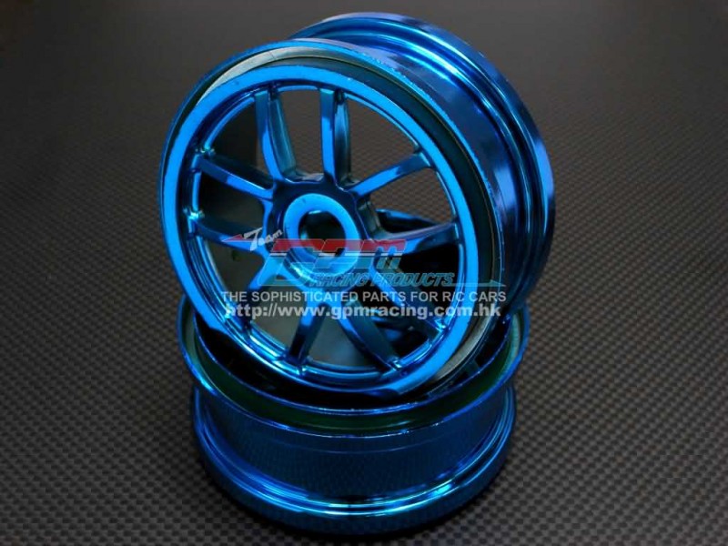 Hyper 7 /Mp9 Nylon Wheel For 1/8 Buggy ( 10 Poles ) With Multiple Color Anodized-1pr - GPM BUGW1105/MC