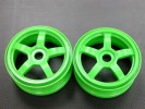 Hyper 7 /Rc8 Nylon Wheel For 1/8 Buggy(5 Poles) Green - 1pr - GPM BUGW0105/G Hyper 7 /Rc8 Nylon Wheel For 1/8 Buggy(5 Poles) Green - 1pr - GPM BUGW0105/G