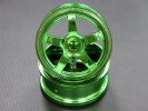 Hyper 7 /Mp9 Nylon Wheel For 1/8 Buggy(5 Poles) Green - 1pr - GPM BUGW0105/MC Hyper 7 /Mp9 Nylon Wheel For 1/8 Buggy(5 Poles) Green - 1pr - GPM BUGW0105/MC