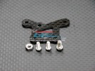 Kyosho Mini Inferno ST /Mini Inferno Graphite Linkage Plate Of Front Gear Box & Steering Plate With Screws & 3mm Lock Nut - 1pc set - GPM GMIF015