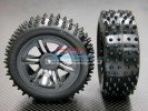 Kyosho Mini Inferno Plastic Front/Rear Sinkage Rims (6 Vacuum) With Radial Tires - 1pr set - GPM PMIF612887F/R Kyosho Mini Inferno Plastic Front/Rear Sinkage Rims (6 Vacuum) With Radial Tires - 1pr set - GPM PMIF612887F/R