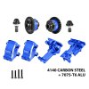 For TRAXXAS XRT 8S 4140 Carbon Steel + 7075 Alloy Front & Rear Complete Diffs & Upper Bulkhead & Diffs Housing - GPM XRT1213KIT For TRAXXAS XRT 8S 4140 Carbon Steel + 7075 Alloy Front & Rear Complete Diffs & Upper Bulkhead & Diffs Housing - GPM XRT1213KIT