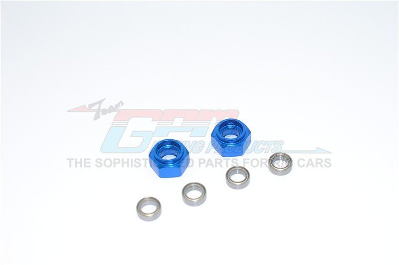 Tamiya DT-03 Aluminum Adjustable Wing Mount Upgrade Part - 1 Set In Blue