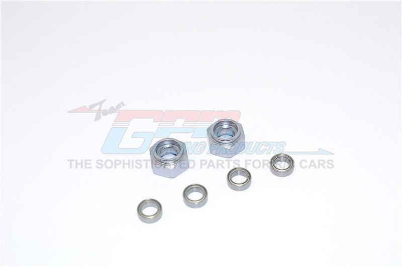 GPM Aluminium Front Wheel Hex Adapter Für Tamiya DT-03 – 2 Stück Set In Orange, Inkl. Lager