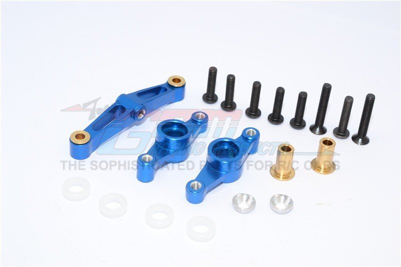Tamiya TT-01 Aluminum Steering Upgrade Kit With Bearings – Orange, 1 Set, Improves Handling & Durability