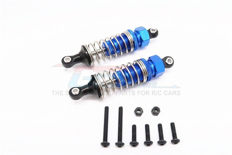 Tamiya TT02B Upgrade Aluminum Front Damper Set (70mm) - Orange, Adjustable Spring, 1 Pair - View #11