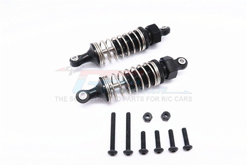 Tamiya TT02B Upgrade Aluminum Front Damper Set (70mm) - Orange, Adjustable Spring, 1 Pair - View #6