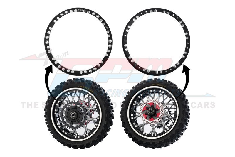 Alloggi Trasmissione In Alluminio 7075 Argentato GPM Racing Per Losi 1/4 Promoto-MX