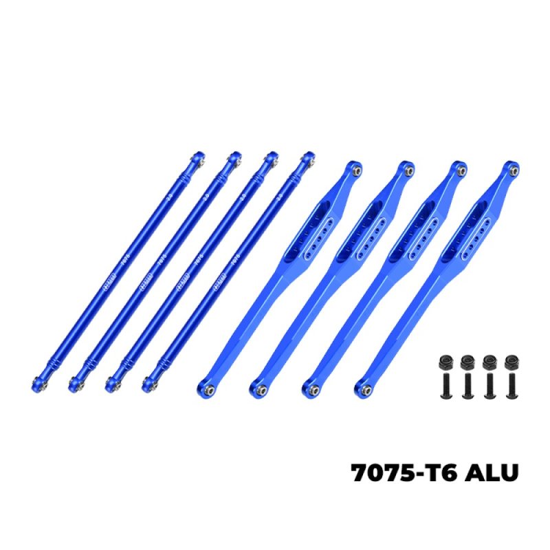 TEAM LOSI MINI LMT BRUSHED MONSTER TRUCK 7075-t6 Alloy Upper & Lower Link Bar set - GPM LMT21449