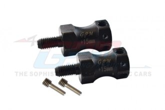 GPM Aluminum Rear Axle Adapters For Losi 1/6 Super Baja Rey 4X4 Desert Truck - 1 Pair Set, Red - View #3