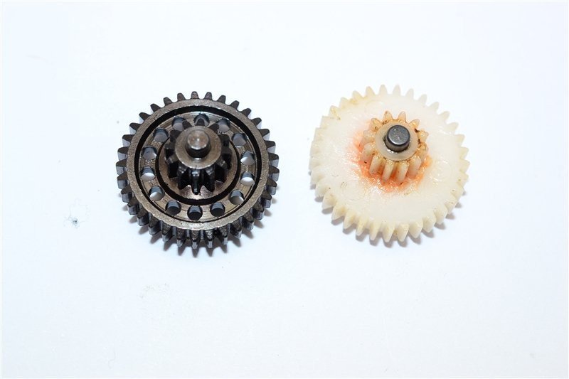 THUNDER TIGER KAISER XS Steel #45 Spur Gear 56T & Double Speed Reduction  Gears - 2pc set - GPM SKXS56T1233T