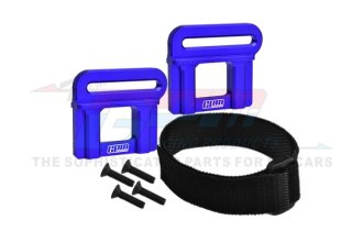 Support De Batterie En Aluminium Avec Sangle - Pièce RC Pour TRAXXAS 1/8 6S MAXX SLASH 102076-4 - Bleu - Améliore La Performance
