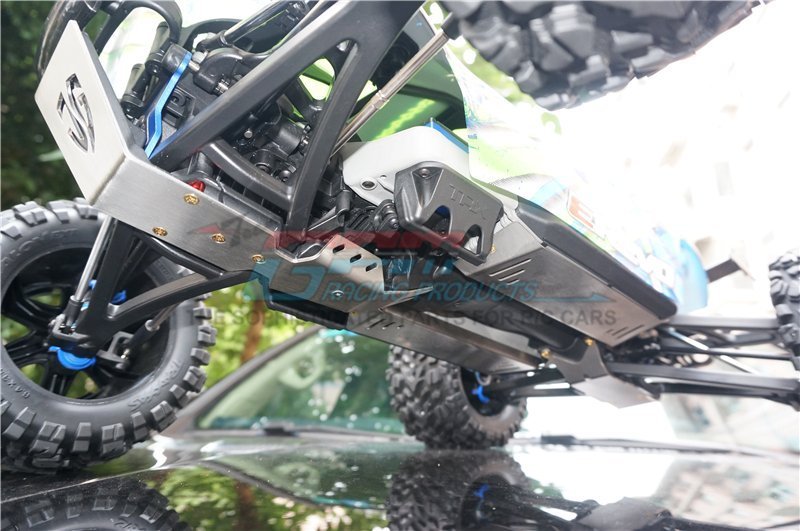 TRAXXAS EREVO VXL Stainless Steel Skid Plates For Front, Center, Rear