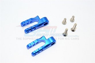 Fixation Servo GPM En Aluminium Bleu Avec Corne Et Barre Direction - Réf. GPMTXMS024NB - Neuf