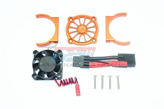 Piastra Motore In Alluminio Con Alettatura Blu Per Traxxas E-Revo 2.0 VXL - Set Dissipatore 6 Pezzi GPM