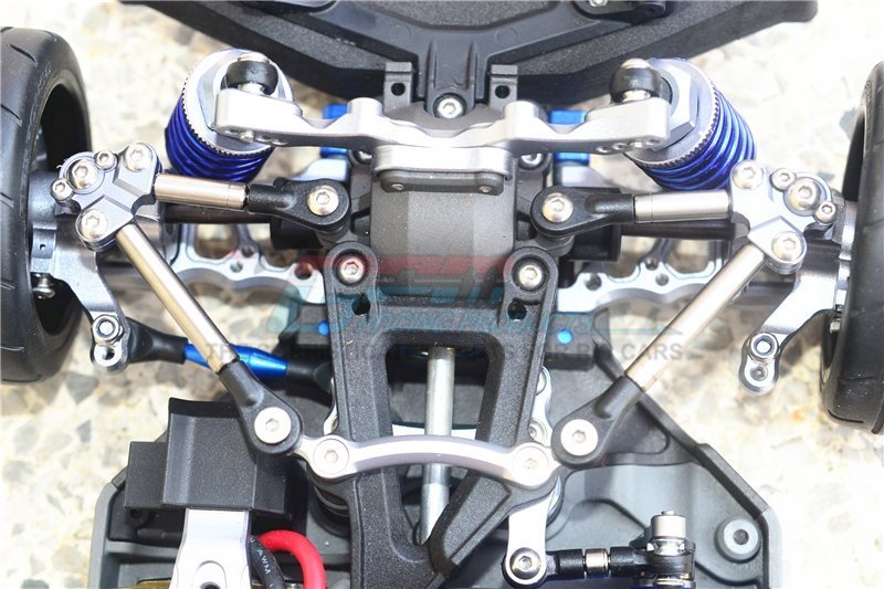 Upgrade Your RC Car! Aluminum Front Tie Rods & Stabilizer Set For 1/10 Traxxas 4-Tec 2.0/3.0 - 3pc Black - View #7